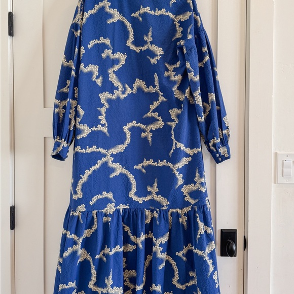 Ted Baker Blue and White Midi Dress - Picture 4 of 6